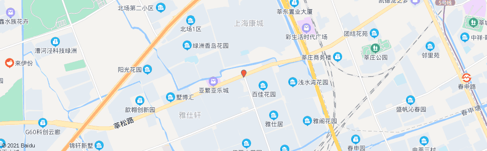 上海莘松路春九路_公交站地图_上海公交_妙搜公交查询2024