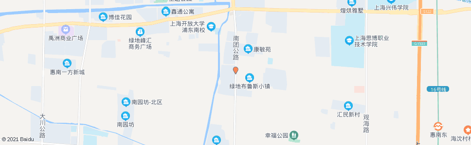 上海惠园路南团公路_公交站地图_上海公交_妙搜公交查询2024