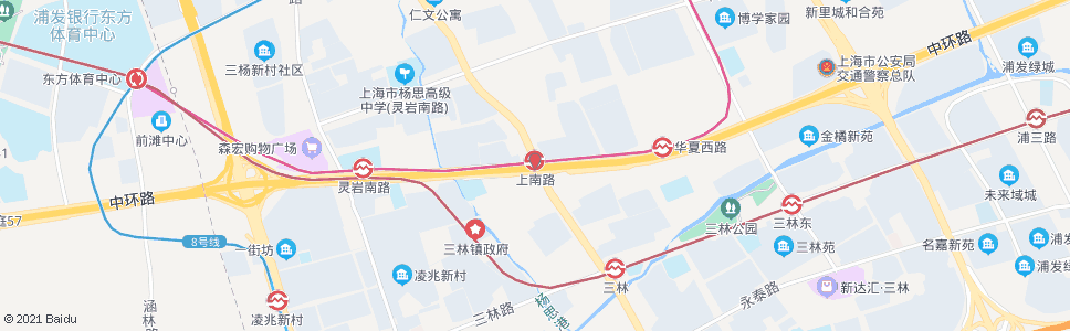 上海中林(上南路华夏西路)_公交站地图_上海公交_妙搜公交查询2024