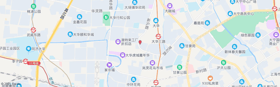 上海新沪路大华二路_公交站地图_上海公交_妙搜公交查询2024