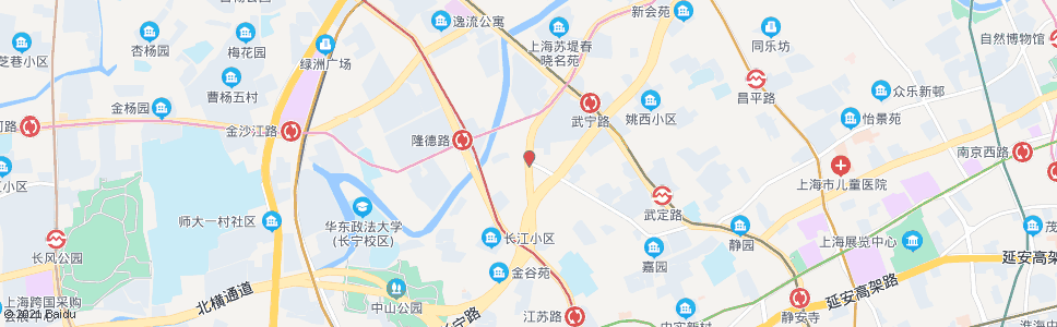 上海万航渡路长寿路_公交站地图_上海公交_妙搜公交查询2024