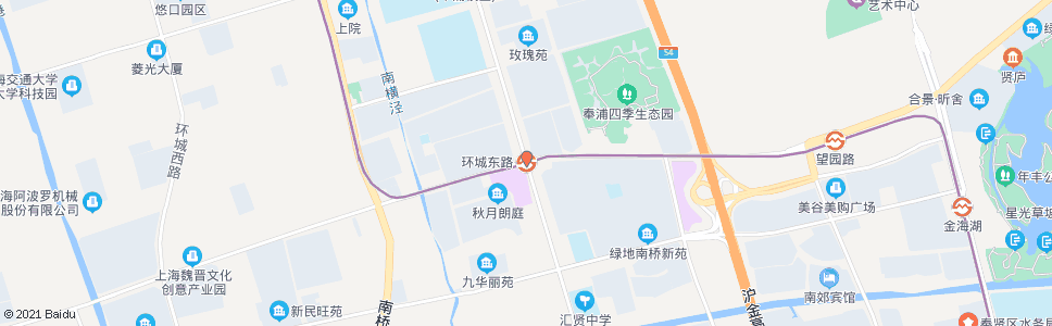 上海环城北路环城东路_公交站地图_上海公交_妙搜公交查询2024