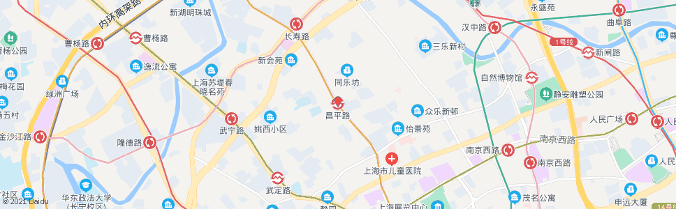 上海昌平路站_公交站地图_上海公交_妙搜公交查询2024