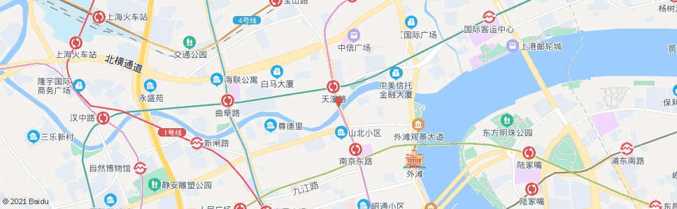 上海河南中路_公交站地图_上海公交_妙搜公交查询2024