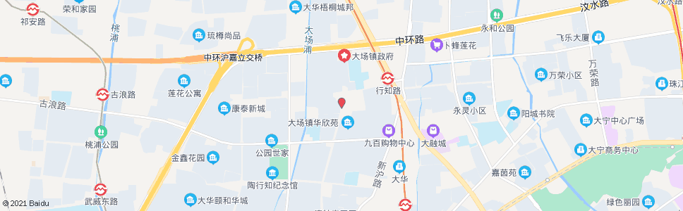 上海大华路行知路_公交站地图_上海公交_妙搜公交查询2024