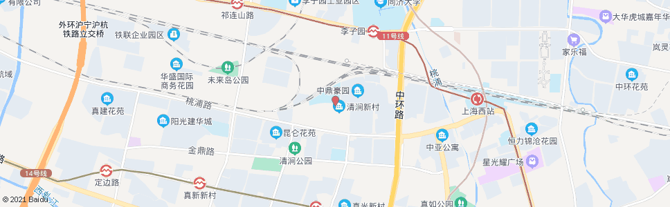 上海清涧路高陵路_公交站地图_上海公交_妙搜公交查询2024