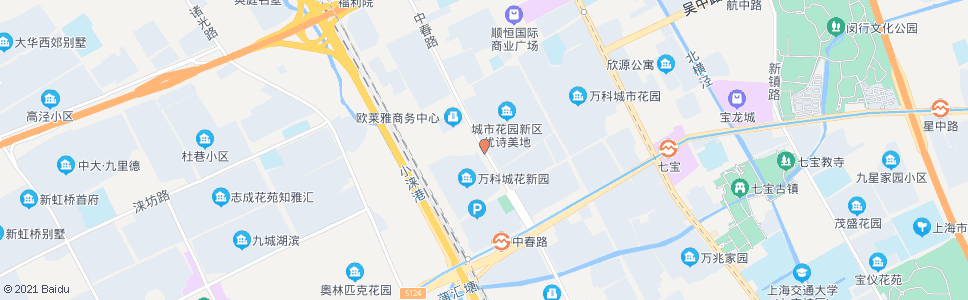 上海中春路新龙路_公交站地图_上海公交_妙搜公交查询2024