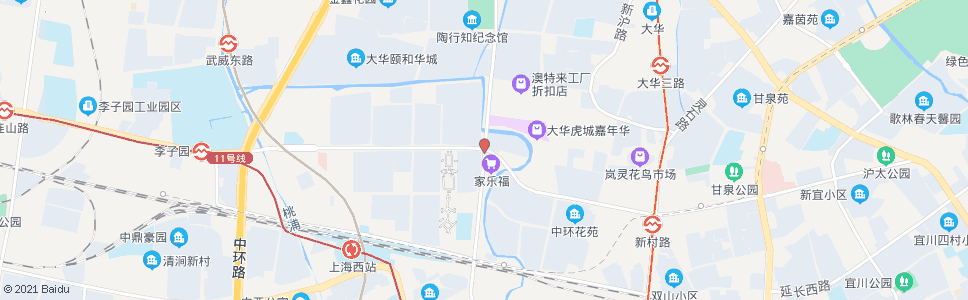 上海真华路新村路_公交站地图_上海公交_妙搜公交查询2024