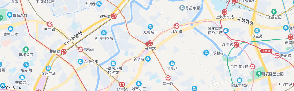 上海常德路长寿路_公交站地图_上海公交_妙搜公交查询2024