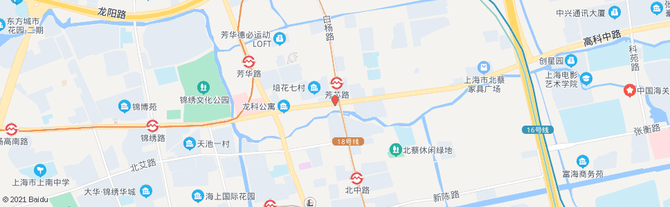 上海高科西路白杨路_公交站地图_上海公交_妙搜公交查询2024