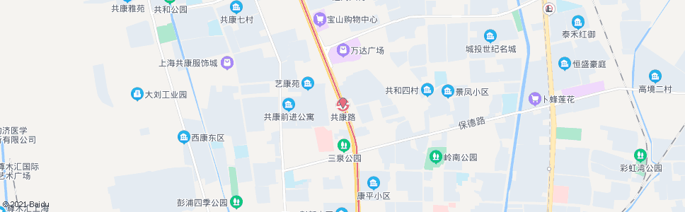 上海共和新路共康路_公交站地图_上海公交_妙搜公交查询2024