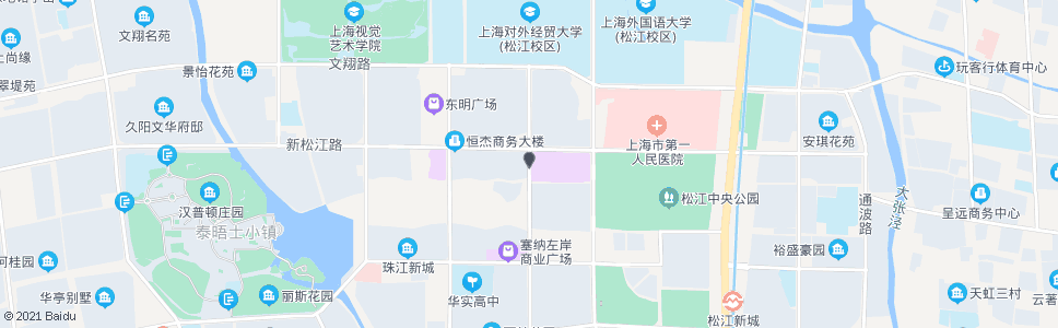 上海西林北路新松江路_公交站地图_上海公交_妙搜公交查询2024