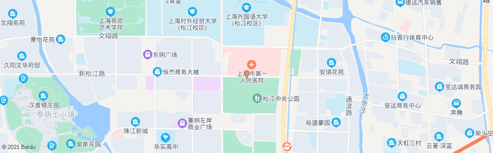 上海第一人民医院松江分院_公交站地图_上海公交_妙搜公交查询2024