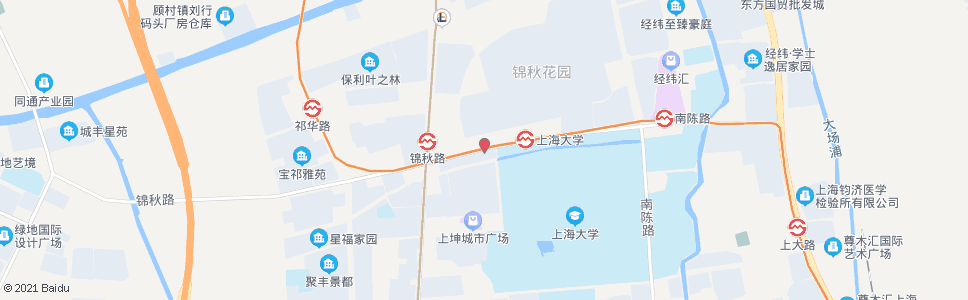 上海锦秋路(上海大学)_公交站地图_上海公交_妙搜公交查询2024