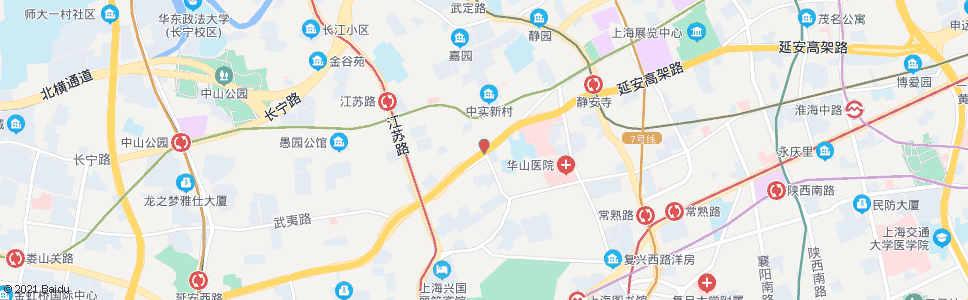 上海延安西路镇宁路_公交站地图_上海公交_妙搜公交查询2024