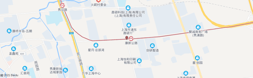 上海秀浦路康新路_公交站地图_上海公交_妙搜公交查询2024
