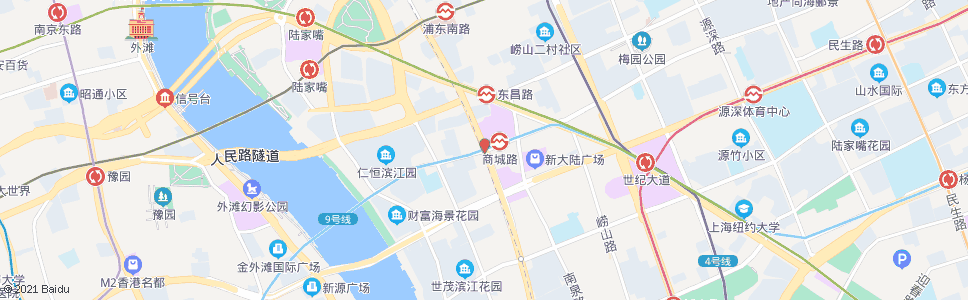 上海商城路浦东南路_公交站地图_上海公交_妙搜公交查询2024