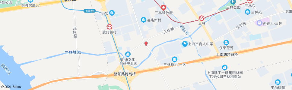 上海人民桥(长清路三林路)_公交站地图_上海公交_妙搜公交查询2024