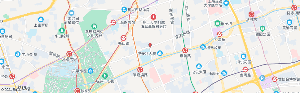 上海建国西路岳阳路_公交站地图_上海公交_妙搜公交查询2024