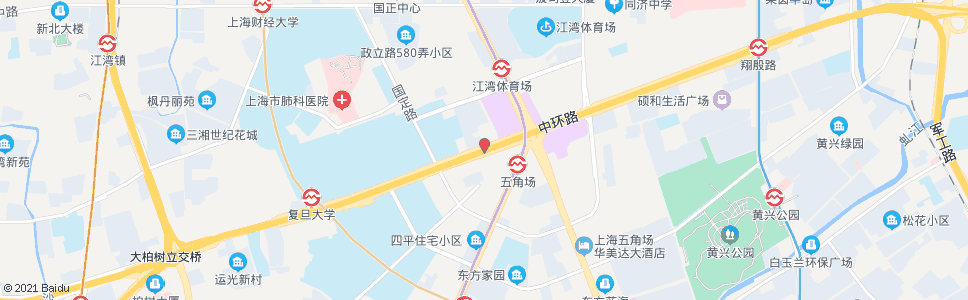 上海五角场(邯郸路)_公交站地图_上海公交_妙搜公交查询2024