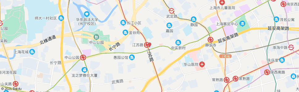 上海江苏路_公交站地图_上海公交_妙搜公交查询2024