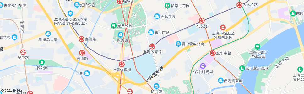 上海上海体育场站_公交站地图_上海公交_妙搜公交查询2024