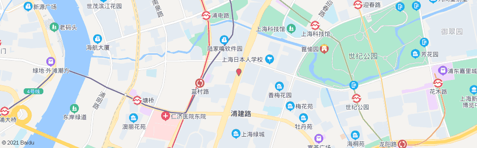 上海杨高南路蓝村路_公交站地图_上海公交_妙搜公交查询2024