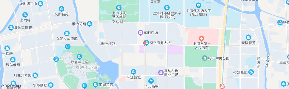 上海新松江路江学路_公交站地图_上海公交_妙搜公交查询2024