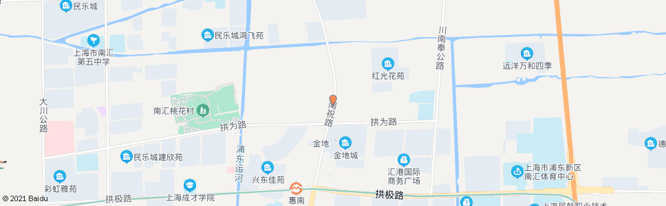 上海南祝路拱乐路(小二灶)_公交站地图_上海公交_妙搜公交查询2024