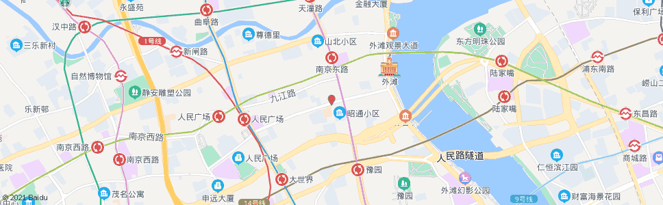 上海福州路山东中路_公交站地图_上海公交_妙搜公交查询2024