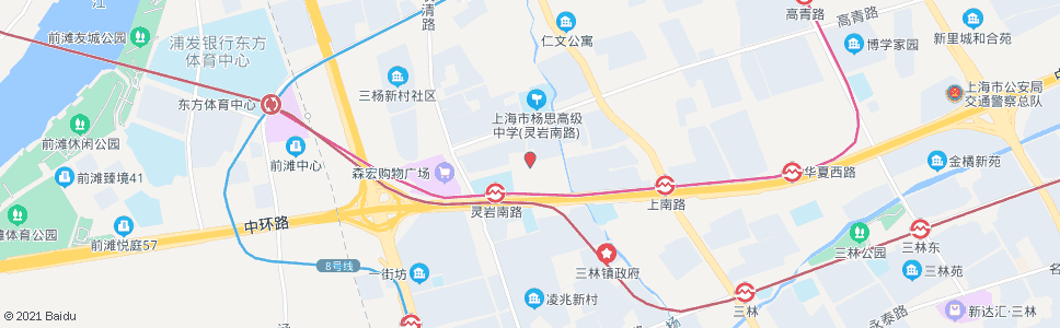 上海杨南路灵岩南路_公交站地图_上海公交_妙搜公交查询2024