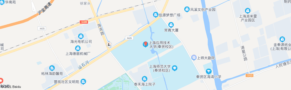 上海应用技术学院_公交站地图_上海公交_妙搜公交查询2024