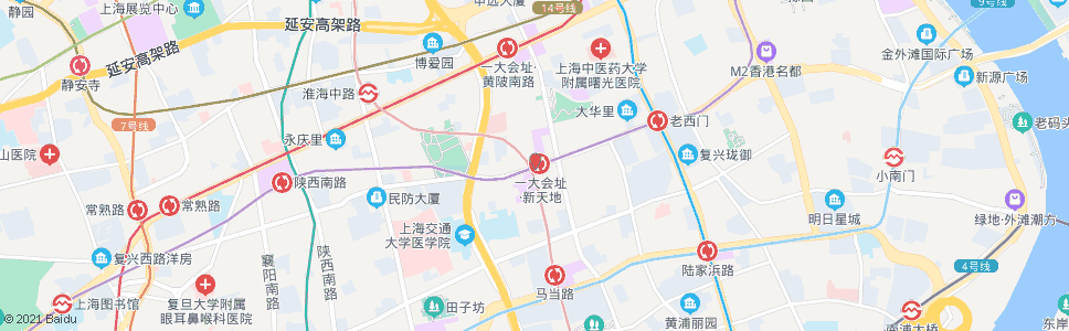 上海马当路复兴中路_公交站地图_上海公交_妙搜公交查询2024