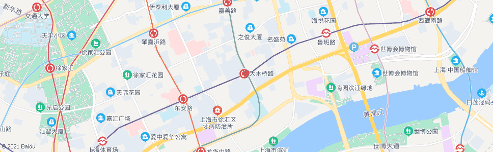 上海大木桥_公交站地图_上海公交_妙搜公交查询2024