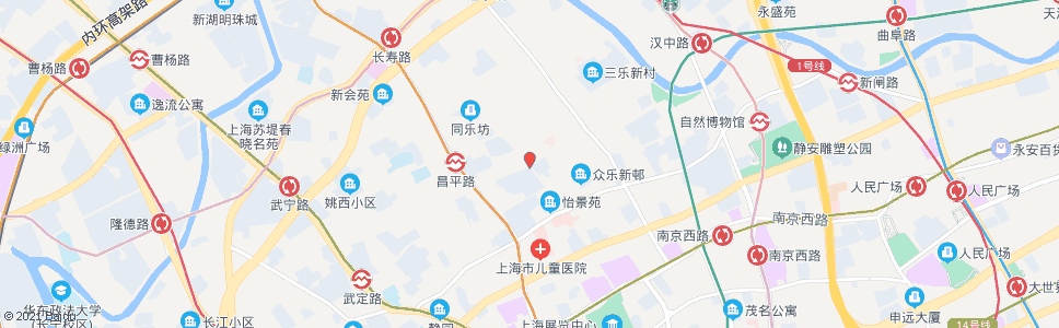 上海西康路康定路_公交站地图_上海公交_妙搜公交查询2024