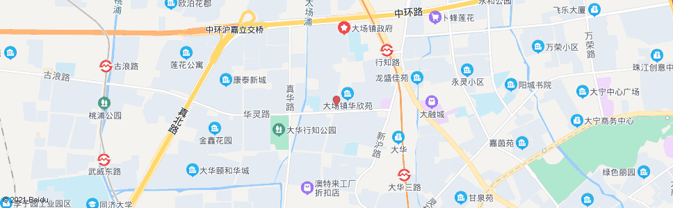 上海大华路华灵西路_公交站地图_上海公交_妙搜公交查询2024