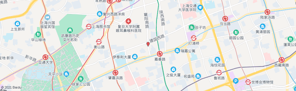 上海襄阳南路建国西路_公交站地图_上海公交_妙搜公交查询2024