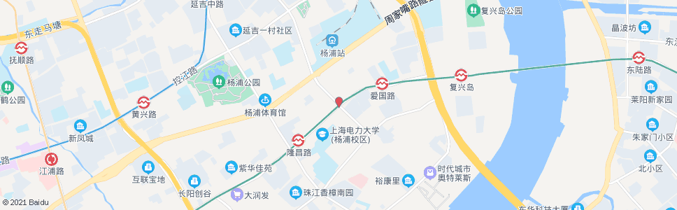 上海内江路长阳路_公交站地图_上海公交_妙搜公交查询2024