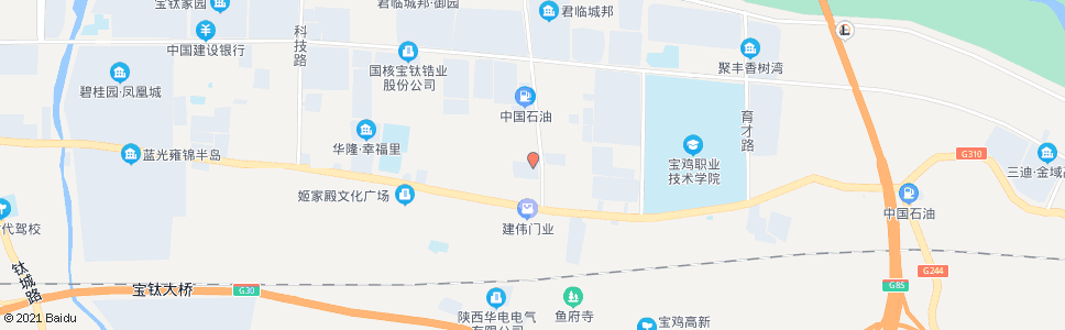 宝鸡平安路(上海大众天博4S店)_公交站地图_宝鸡公交_妙搜公交查询2024