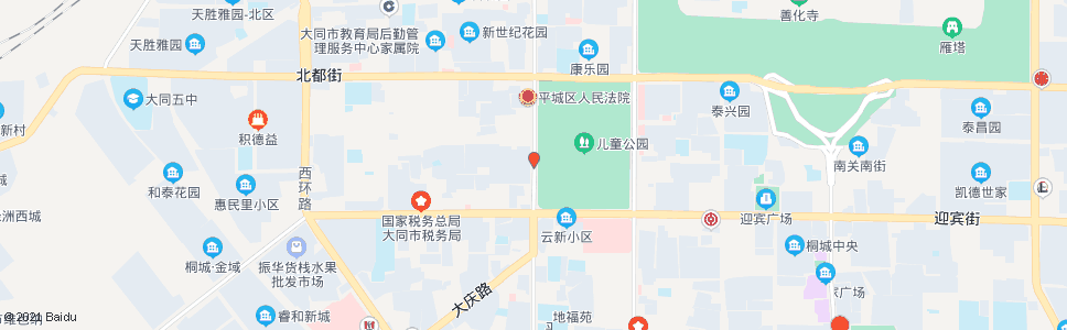 大同儿童公园西门_公交站地图_大同公交_妙搜公交查询2024