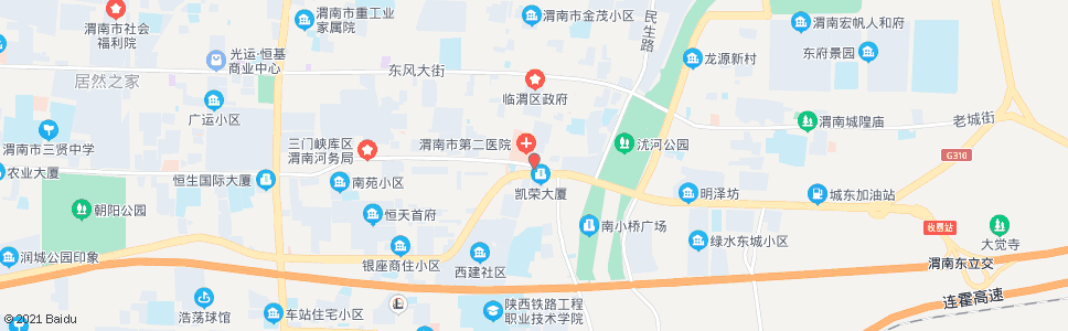 渭南市二医院_公交站地图_渭南公交_妙搜公交查询2024