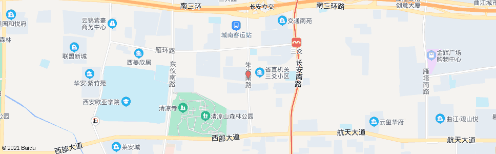 西安朱雀大街清凉寺北路口_公交站地图_西安公交_妙搜公交查询2024