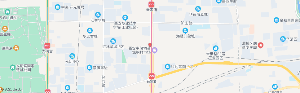 西安中铁现代物流_公交站地图_西安公交_妙搜公交查询2024