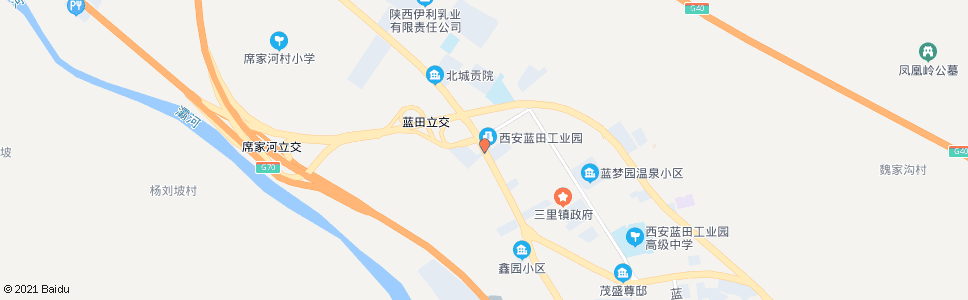 西安西蓝高速路口_公交站地图_西安公交_妙搜公交查询2024