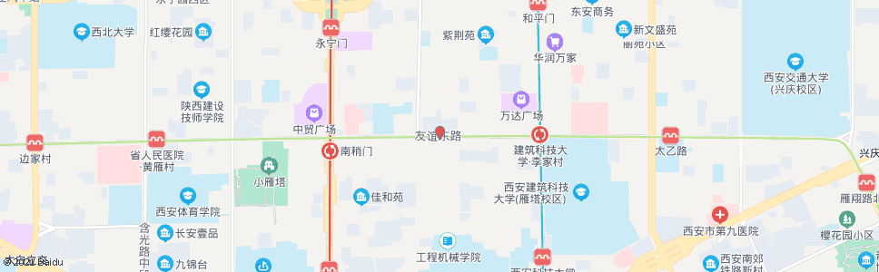 西安文艺路_公交站地图_西安公交_妙搜公交查询2024