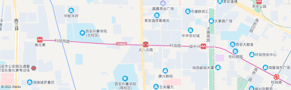 西安丈八北路站_公交站地图_西安公交_妙搜公交查询2024