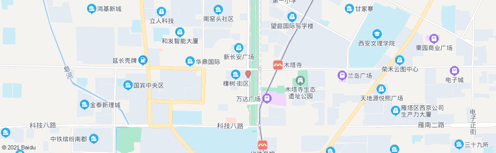 西安科技六路中段_公交站地图_西安公交_妙搜公交查询2024