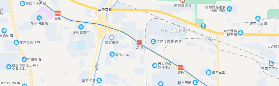 西安南皂河_公交站地图_西安公交_妙搜公交查询2024
