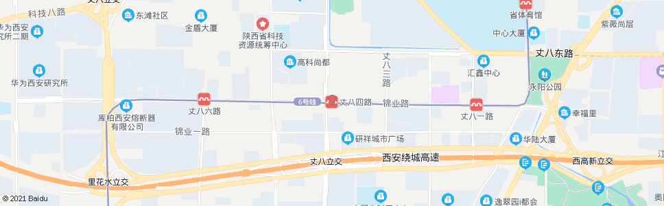 西安丈八四路中段_公交站地图_西安公交_妙搜公交查询2024