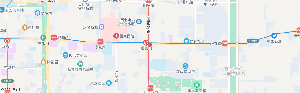 西安省药材公司_公交站地图_西安公交_妙搜公交查询2024